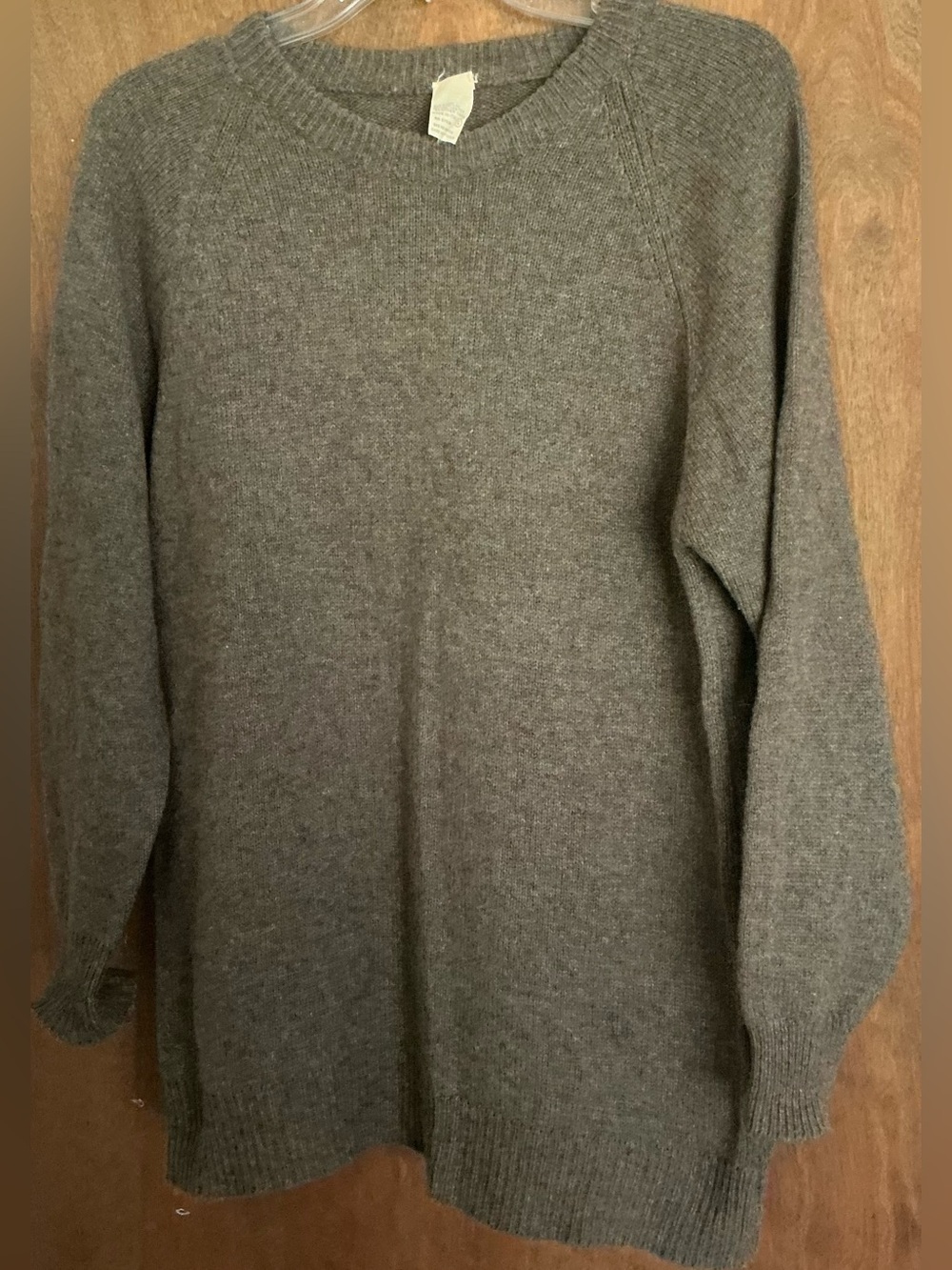 Vtg PAIGE Premium Denim Italy WoolBlend Knit Crewneck Sweater Gray Marled Mens L